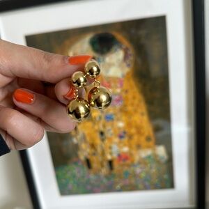 Elegant Gold Ball Stud Earrings